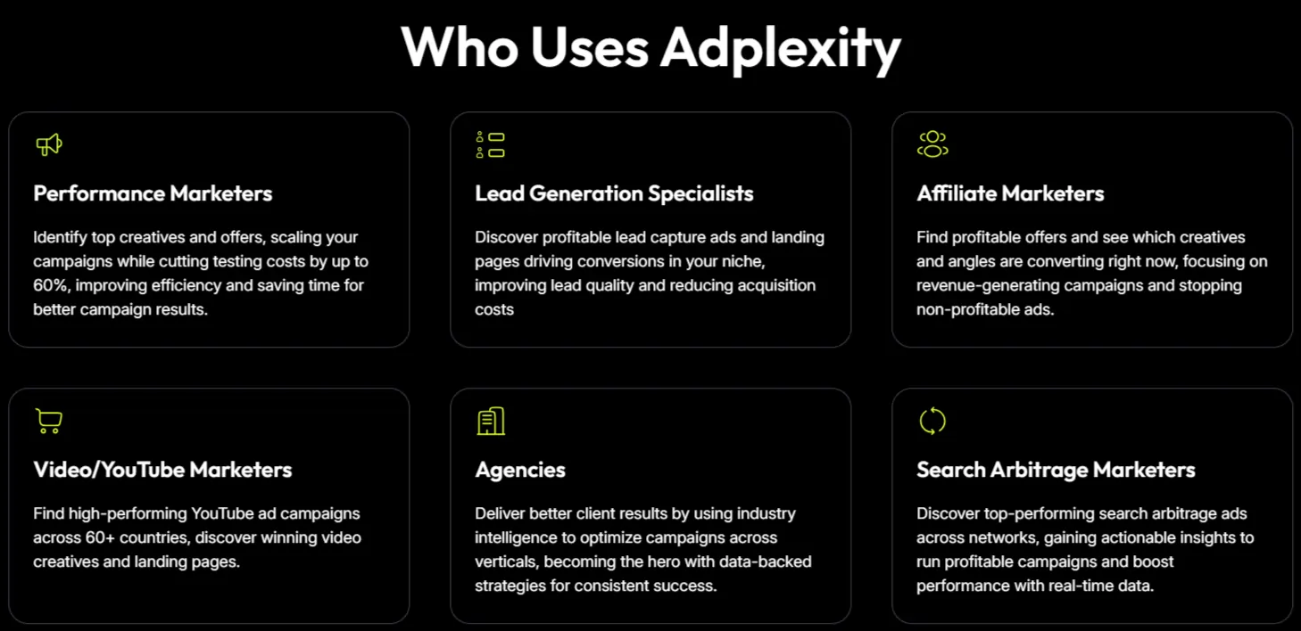 Ideal users Of AdPlexity