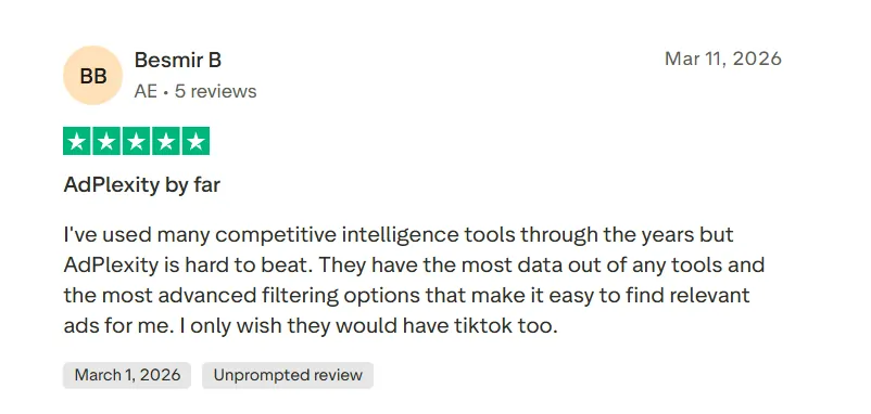 AdPlexity Reviews- User Testimonial 2