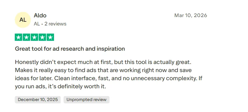 AdPlexity Reviews- User Testimonial 3