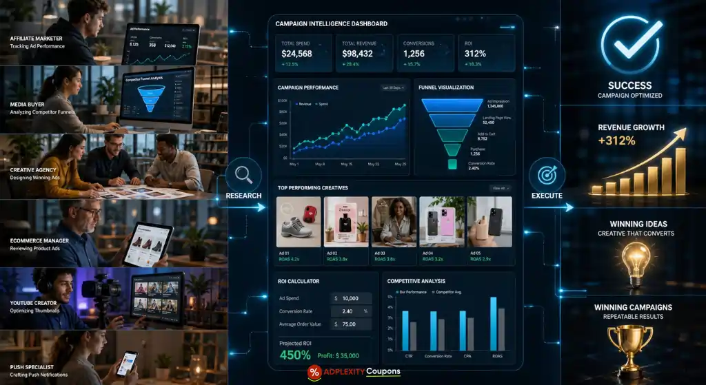 AdPlexity users researching competitor ads