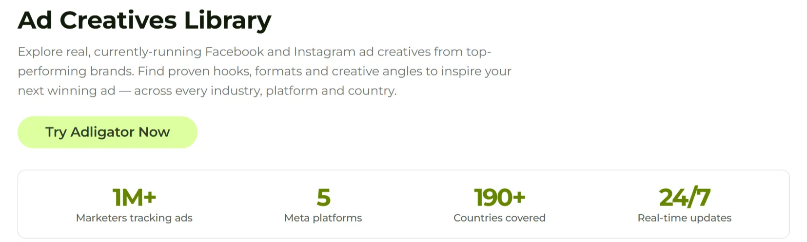 Adligator Ad Creatives Library