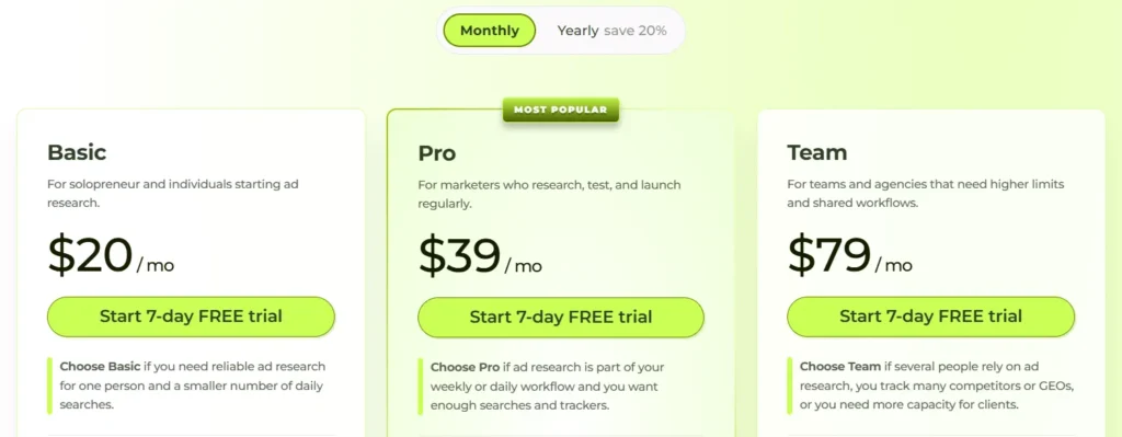 Adligator Pricing