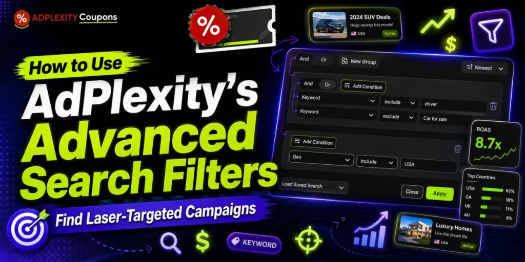 Use AdPlexity's Advanced Search Filters