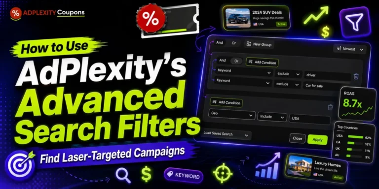 Use AdPlexity Advanced Search Filters
